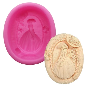 

Victoria Lady Silicone Mold Soap Fondant Butterfly Knot Hat Chocolate Mold Polymer Clay Kitchen Cake Baking Tool Silicone Forms