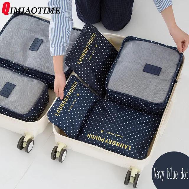 6 PCS/Set Travel Luggage Bag Clothes Tidy Organiser Bag Handbag Closet
