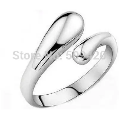 

D#S41er>>Silver Plated Teardrop Thumb Ring Adjustable Valentines Present Ladies Gift