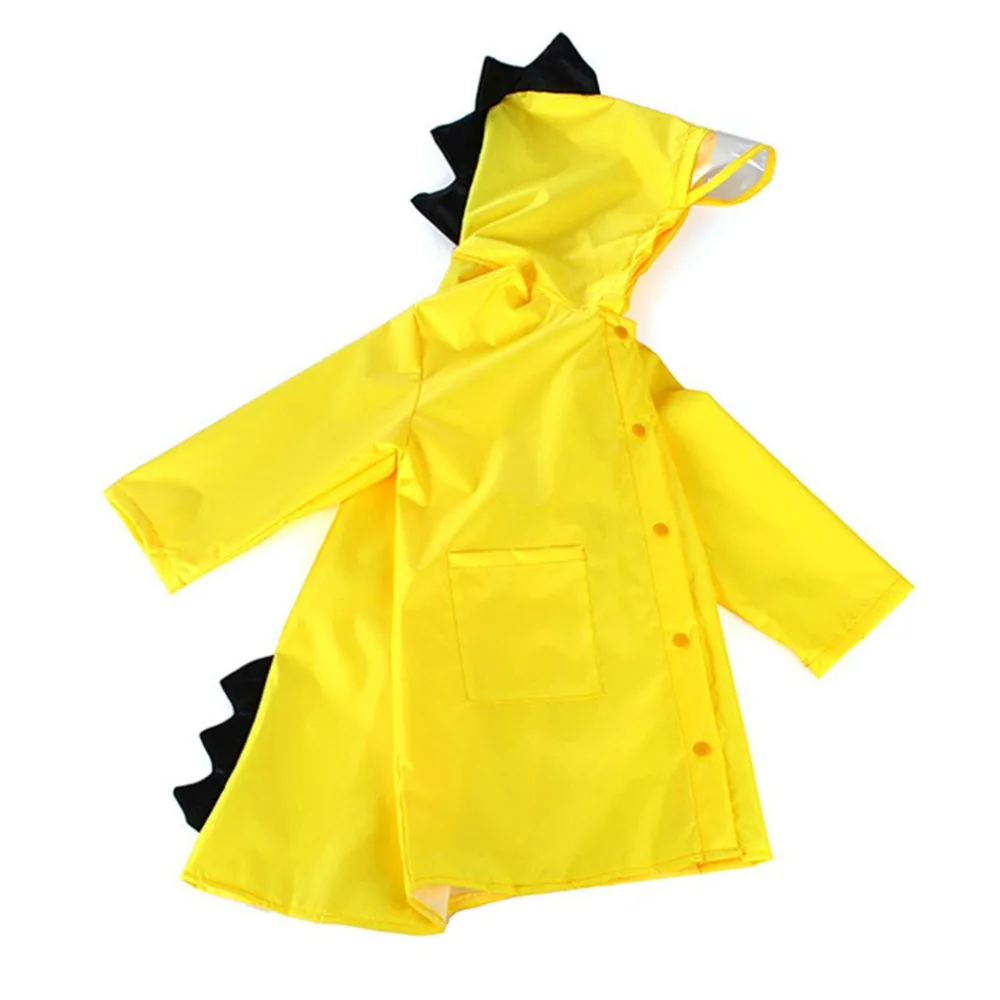 Детский дождевик с динозавром из мультфильма; Водонепроницаемая непромокаемая одежда с капюшоном; универсальное ветрозащитное пончо для детского сада; костюм для дождливой погоды для мальчиков и девочек