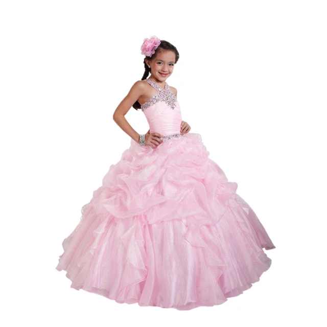 Cheap Hot Sale New Customize a variety of colors flower girl dresses for weddings and in length first communion dresses for girls