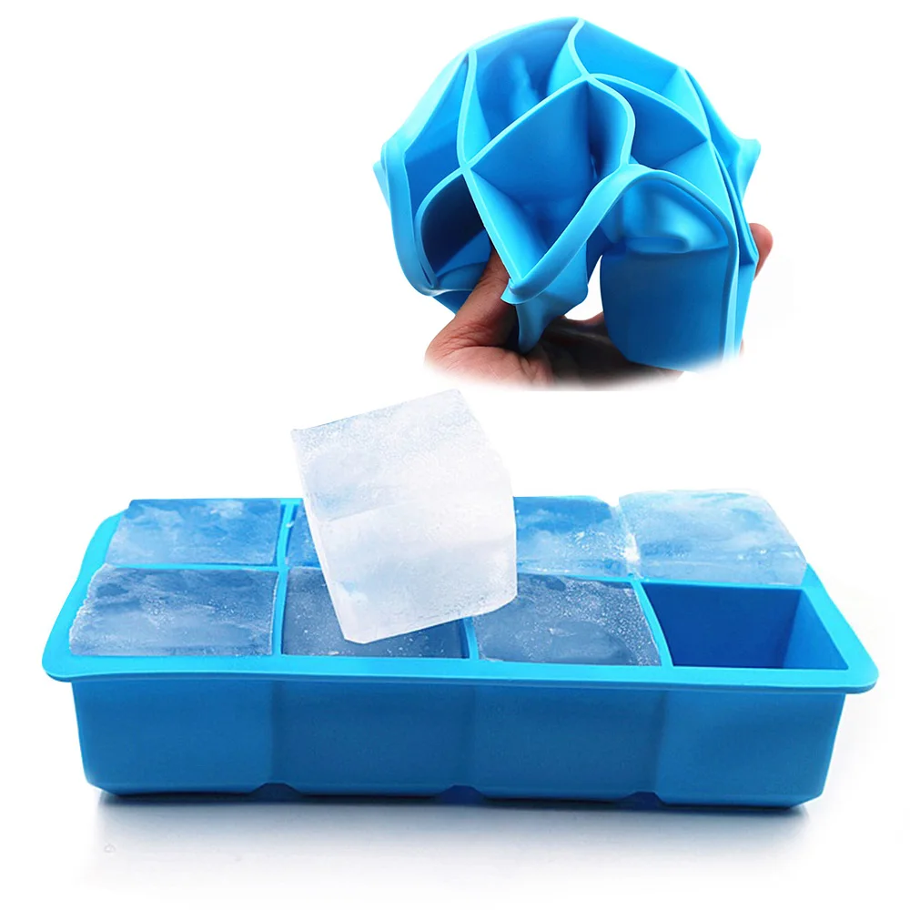 

Ice Cube maker Mold tool With Lid 8 Cubes Ice Tray Ice Cube Mold Storage Containers ice cube tray mold kitchen accessories
