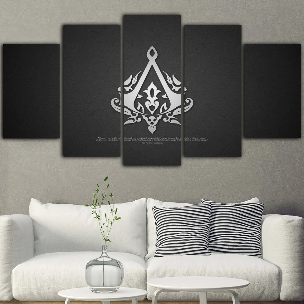 

5Pieces Canvas Painting Tableau Movie Posters And Prints Pintura Room Decor Assassins Creed Poster Wall Pictures Drop Shipping