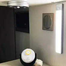 Светодиодный шкаф полка лампы для контуража с светильник с датчиком движения USB лампа для домашнего использования