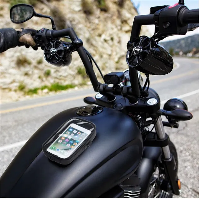 Mofaner Universal Black Motorcycle Tank Bag Magnetic Gas Clear Bags For Cell Phone Case Holder Mount