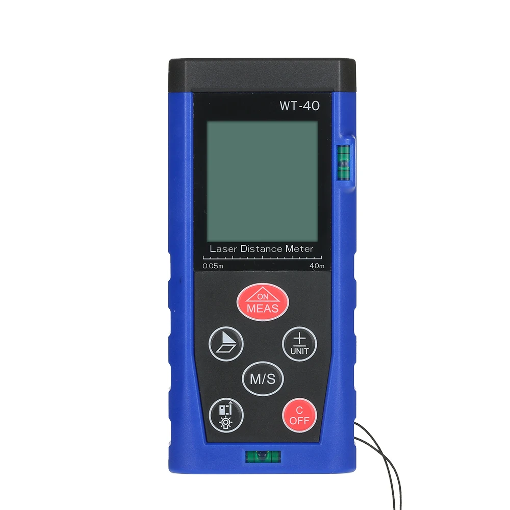 

40m/131ft Digital laser rangefinder Laser Distance Meter tester tool Diastimeter M/In/Ft Memory func Area Volume Level Bubble