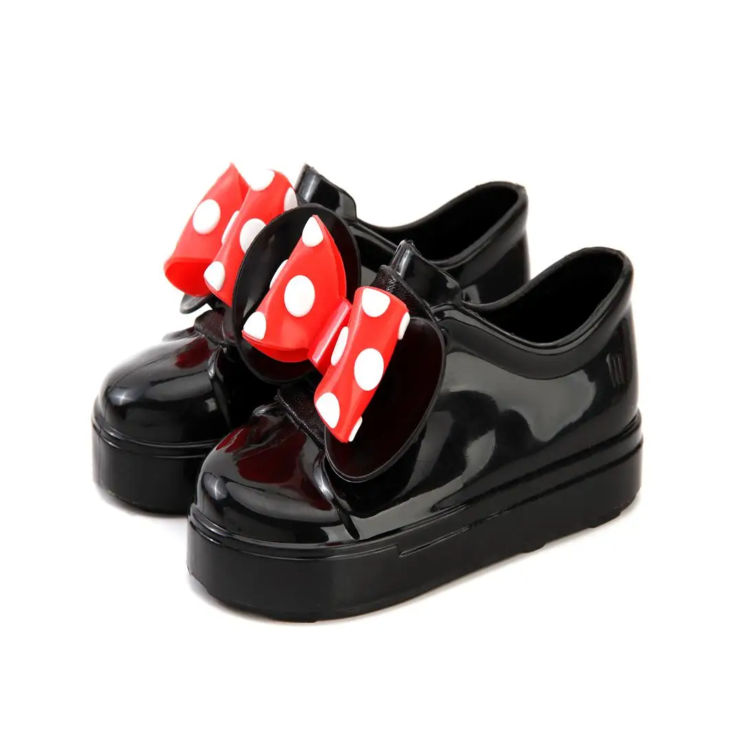 

Melissa Girls Mini Shoes 2018 New Summer Wave Point 2 Layer Bow Flat Slip-on Kids Sandals Jelly Sports Baby Shoelace