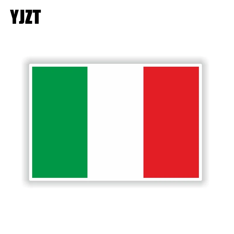 

YJZT 14.1CM*9.4CM Reflective Italy Flag Creative Car Sticker Bike Decal Accessories 6-0434