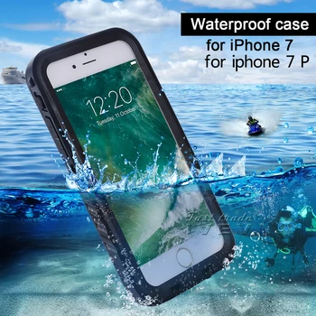 

20PCS/Lot Luxury Waterproof Cell Phone Case For iPhone 7 Plus Cover Full Coverage Tough Armor Hard Back PC+TPU For iPhone 6 6S