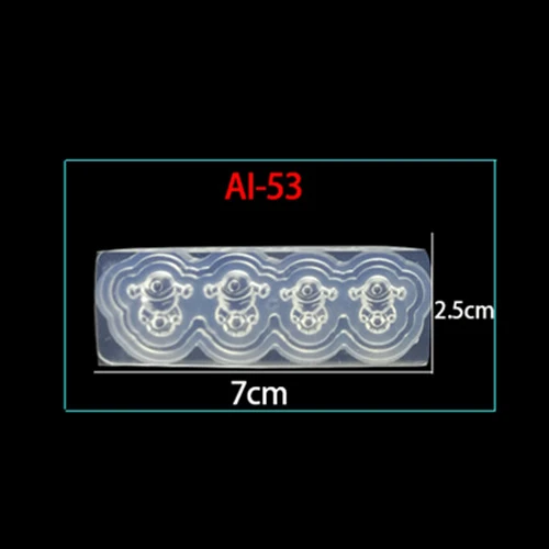 Фламинго 3D акриловая Форма для украшения ногтей УФ гель DIY дизайн мороженое силиконовые шаблоны для дизайна ногтей Шаблон Маникюр - Цвет: 53