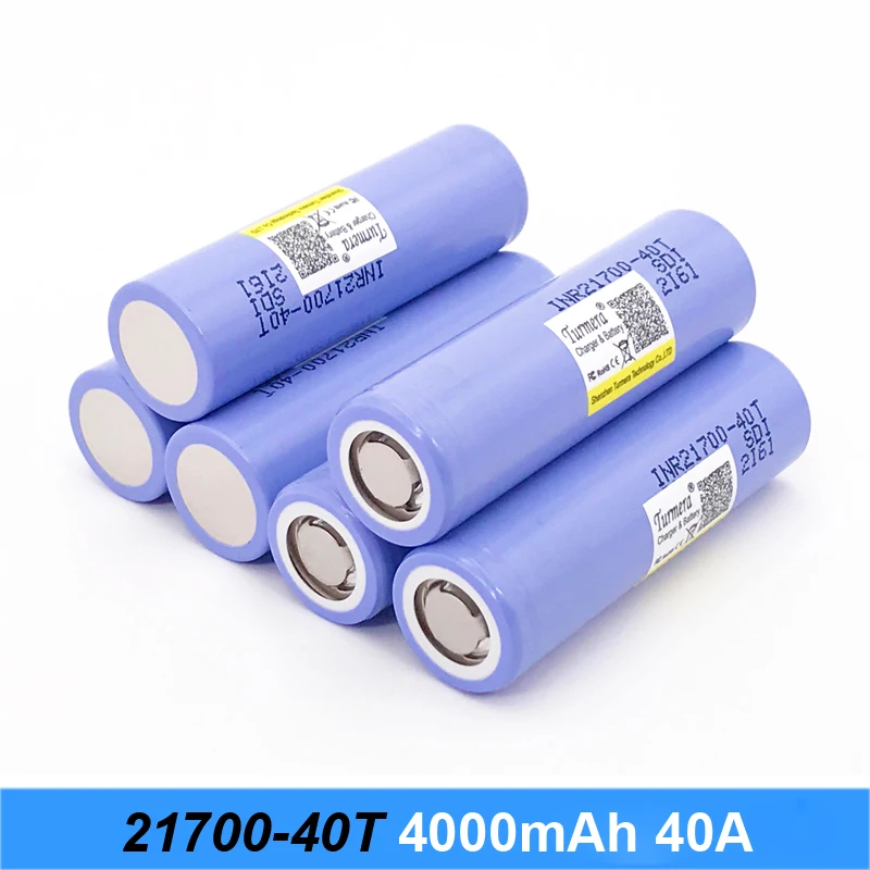 battery for 21700 40t 4000mah 30a battery for electric cigarette and screwdriver tool battery bike 21700 pack for Turmera 030 