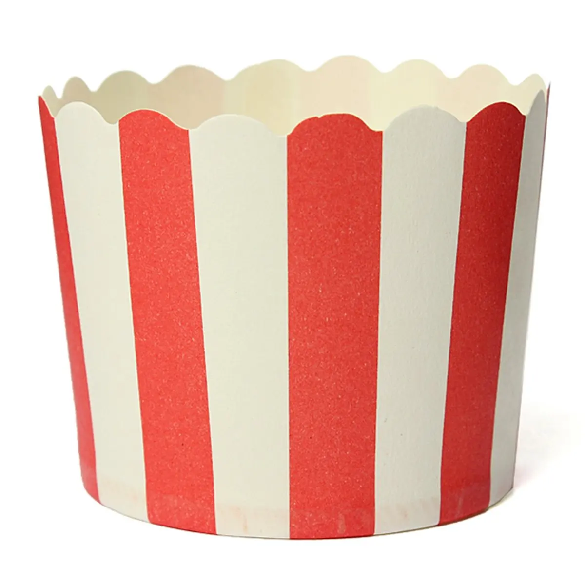 PHFU 50X Cupcake Wrapper Paper Cake Case Baking Cups Liner Muffin Kitchen Baking Red Stripes