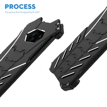 Для Samsung Galaxy S6 чехлы для телефонов Металлический Алюминиевый противоударный Чехол Броня Антидетонационная защита для камеры с пленкой