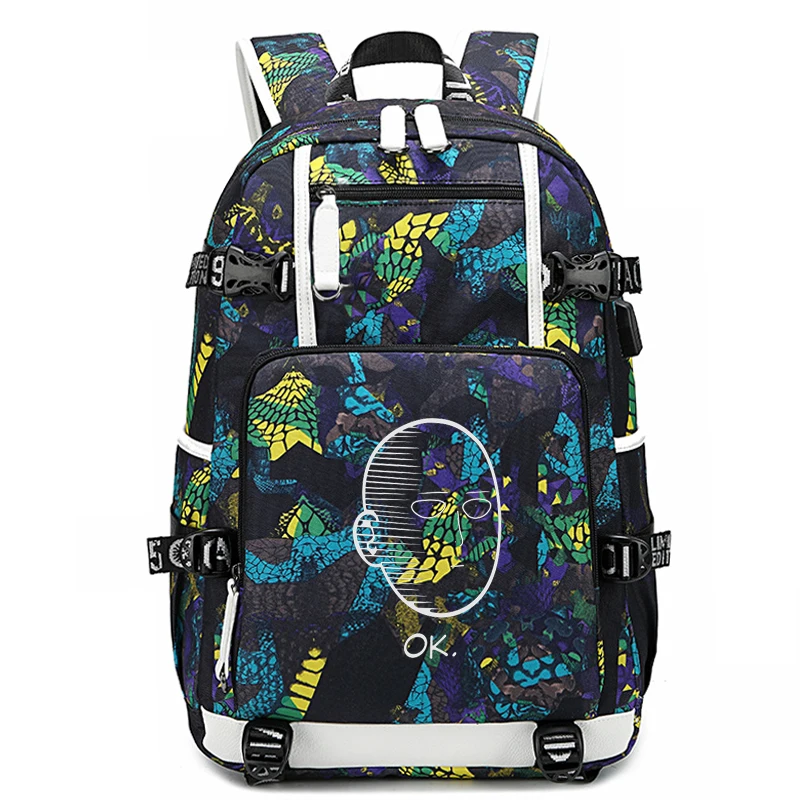 18 дюймов водонепроницаемый колледж Bookbag One Punch-Man принты школьные рюкзаки сумки Оксфорд Дорожные Сумки подростковый рюкзак унисекс