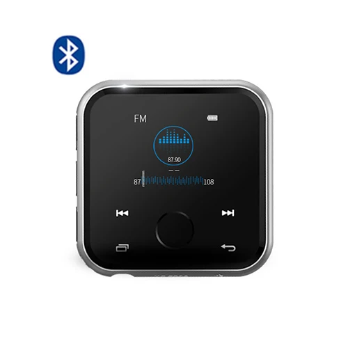 HBNKH R320 MP3 HIFI плеер Bluetooth мини металлическое Видео FM радио Диктофон 1,8 дюймов сенсорный экран с динамиком Поддержка TF карты - Цвет: Black