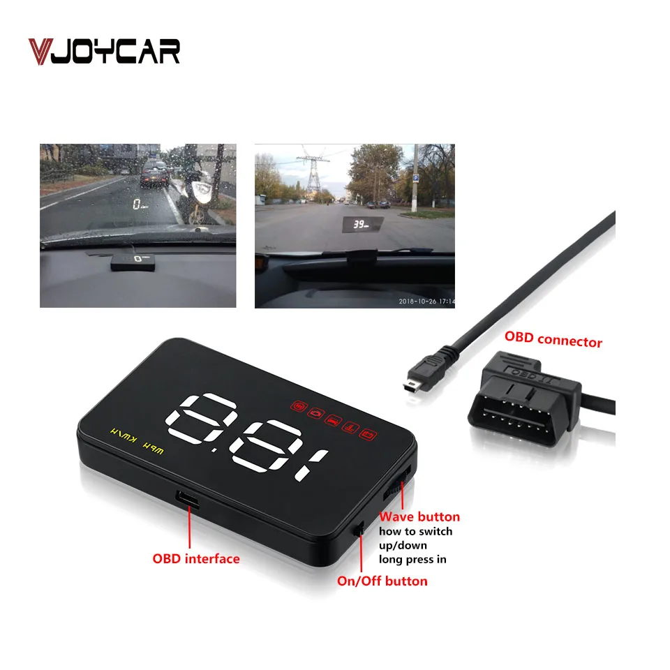 Buy A100 Hud OBD2 Head Up Display Car Speed Projector
