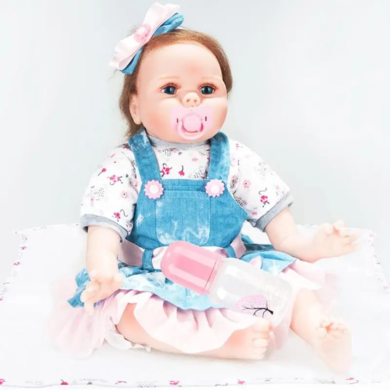 55 см Reborn Baby Doll, Детские Силиконовые Имитационные куклы, игрушки, мягкие реалистичные детские куклы Playmate для новорожденных девочек и мальчиков, подарки на день рождения