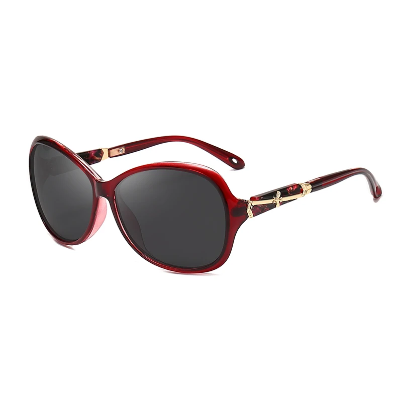 Pro Acme, роскошные дизайнерские солнцезащитные очки для женщин, поляризационные, большая оправа, женские солнцезащитные очки, оттенки для женщин, gafas de sol muje PC1215 - Цвет линз: C2 Red gray