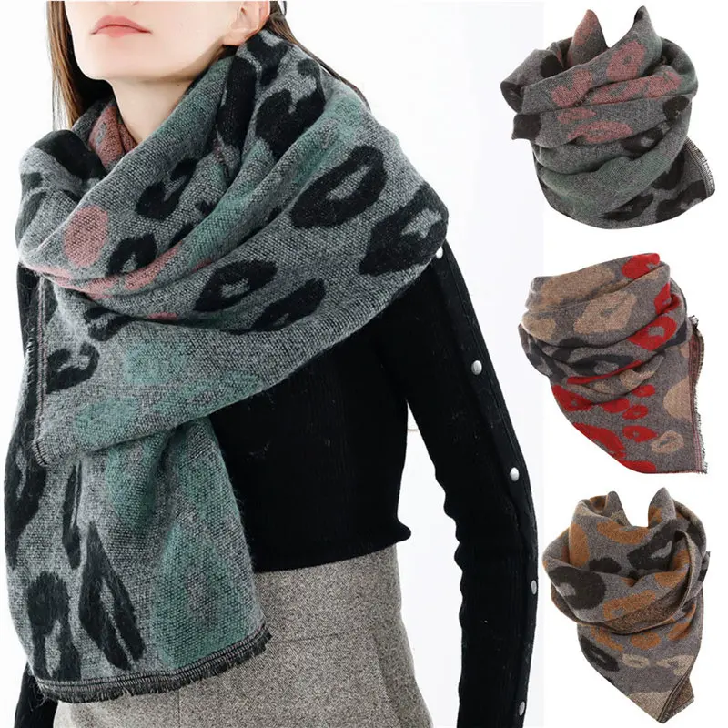  Women Warm Leopard Camouflage Patterns Printed Shawl Soft Neck women's scarves handkerchief hijab s