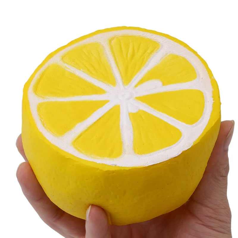 Jumbo Simulation Fruit Half Lemon Squishy Slow Rising Scented Soft Bread Cake Squeeze Kids Grownups Stress Relief Toy 10*10CM