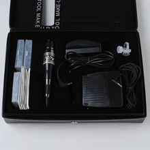 Перманентный макияж цифровая тату-машинка с переключателем для ног и Высококачественная косметика Поворотная тату-машинка комплект