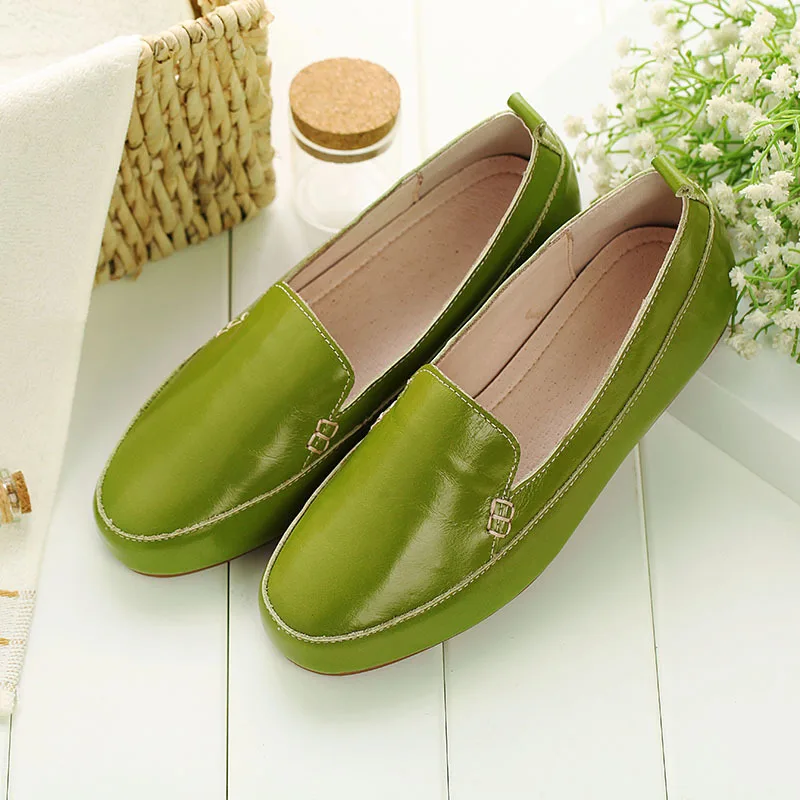 

2017 Vintage Style Women Shoes Comfortable Women Flat Shoes Handmade Female Casual Leather Shoes 212-1