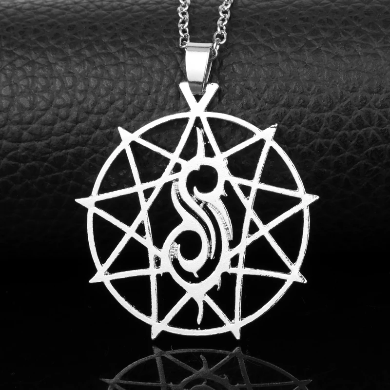 Dongsheng Американский тяжелый металл рок-группа Slipknot логотип кулон ожерелье для музыкальных фанатов длинная цепь из сплава ожерелье ювелирные изделия