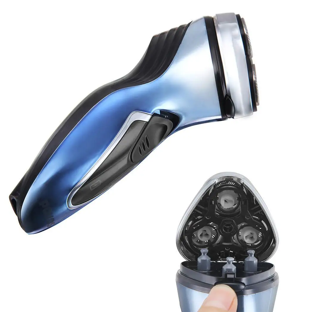 

Men USB Rechargeable Electric Shaver Waterproof 3 Cutter Heads Electric Shaving Beard Machine Razor Mini Portable
