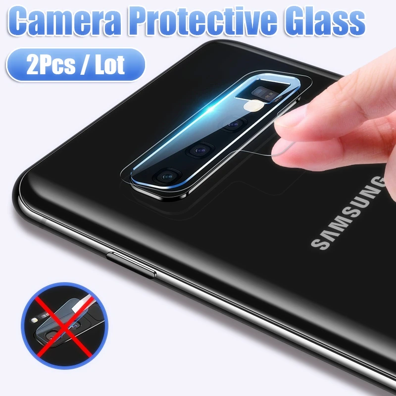 Защитное стекло для объектива 2 шт. закаленное Samsung Galaxy S8 S9 S10 Plus S10e Note 8 9 Защитная