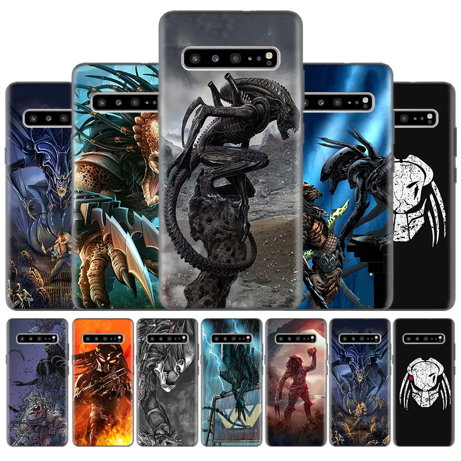 

Silicone Case Cover For Samsung Galaxy S10 S10e 5G S9 S8 J8 J6 J4 Plus 2018 M40 M30 M20 M10 Fundas Capa Alien Vs Predator Painte