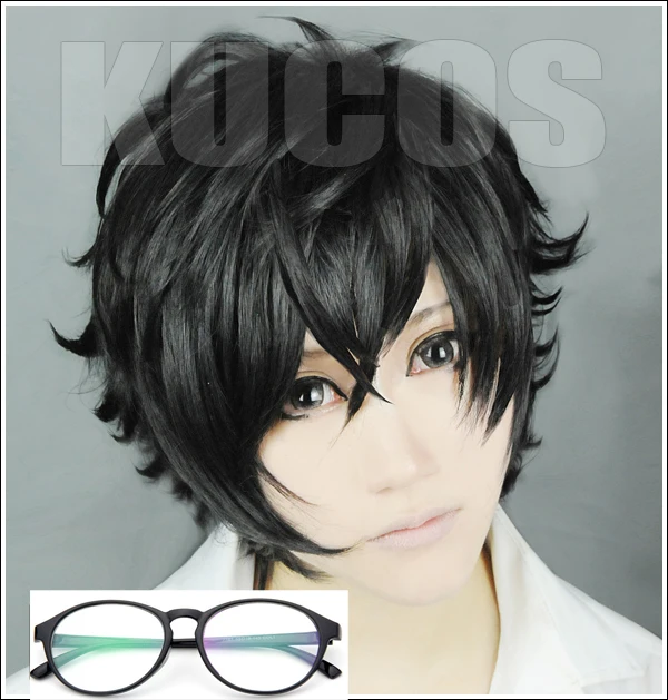 Парик для косплея P5 Persona 5 Kurusu Akira Joker защиты от морщин вьющиеся волосы с