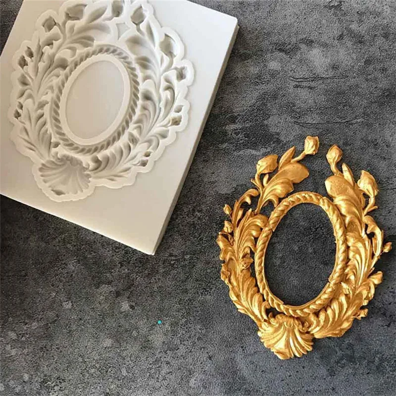 

Picture Frame Decorating Fondant Cake Silicone Mold Candy Biscuits Molds Chocolate Cake Mould Cartoon Kitchen Baking Tools B067