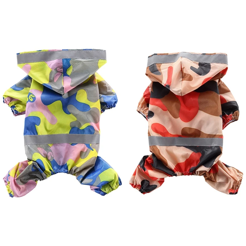 

Dog Raincoat Puppy Rain Coat with Hood Reflective Waterproof Dog Clothes Soft Breathable Pet Cat Small Dog Rainwear