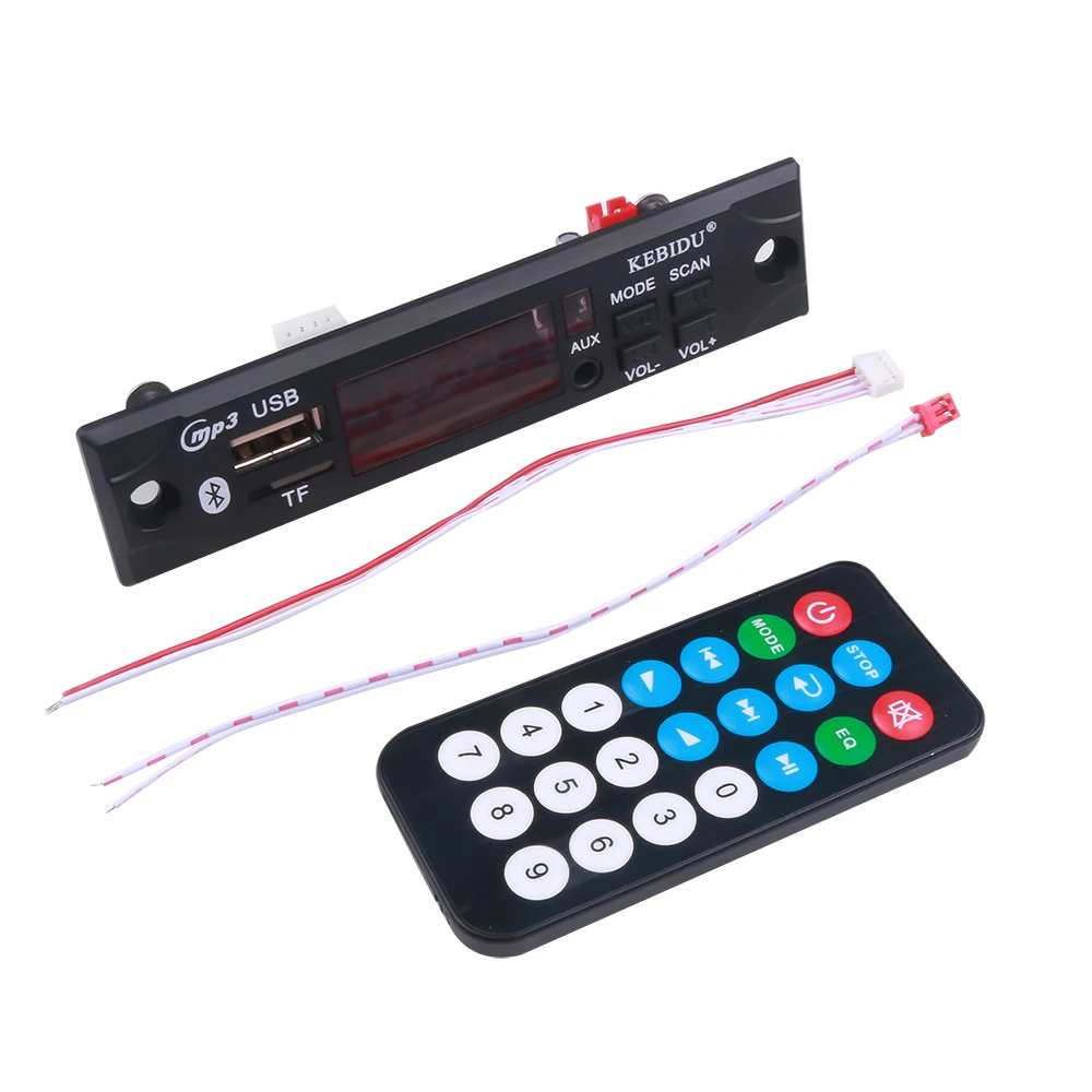 Car Audio USB TF FM Radio Module Wireless Bluetooth 5V 12V MP3 WMA Decoder Board MP3 Player with Remote Control For Car