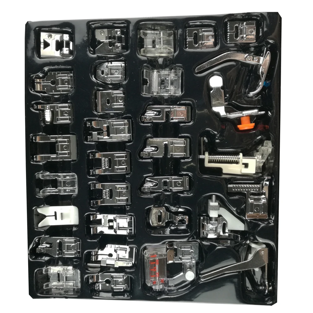 32pcs Sewing Machine Presser Foot Feet Kit Set With Box For Brother
