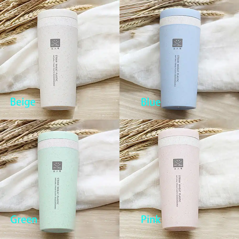 Термокружка, термос, кухонная Пшеничная солома, двойная Изолированная Подарочная кружка, стакан с крышкой, экологичный термос, бутылка для ...