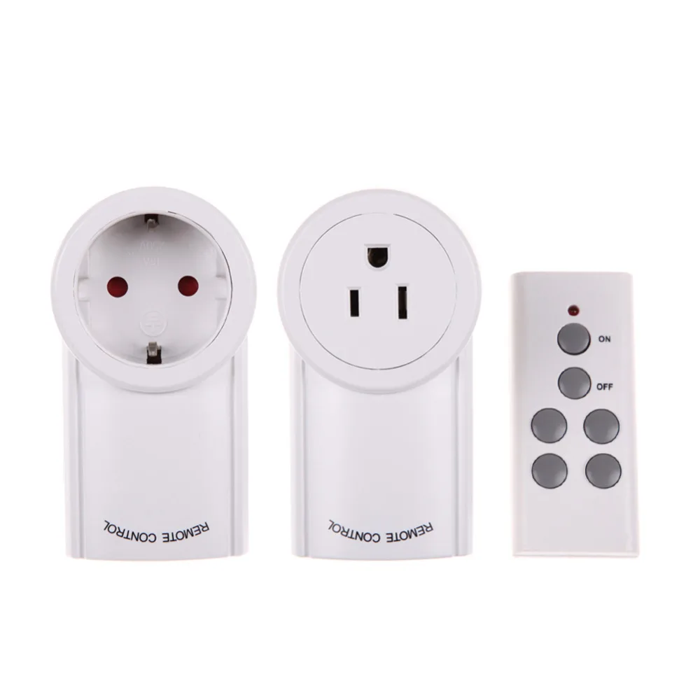 

EU/US Plug 1 Pack 120v-433.93 MHz 10A 1.8W Smart Home Remote Control Wireless Power Outlets Light Switch Socket High Quality
