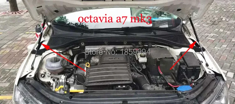  front BONNET HOOD GAS SHOCK STRUT LIFT SUPPORT Hydraulic rod for 2014-2019 skoda octavia a7 mk3