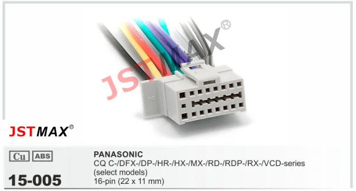 Jstmax 15 005 Top Quality Car Iso Harness For Panasonic
