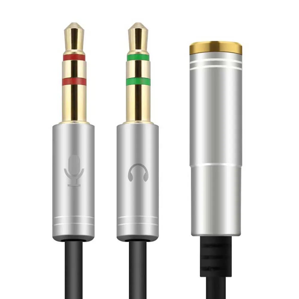 

YA612-317 Computer Cables & Connectors 35cm 3.5mm Stereo Audio Male to 2 Female Headset Mic Y Splitter Cable Adapter Oct14