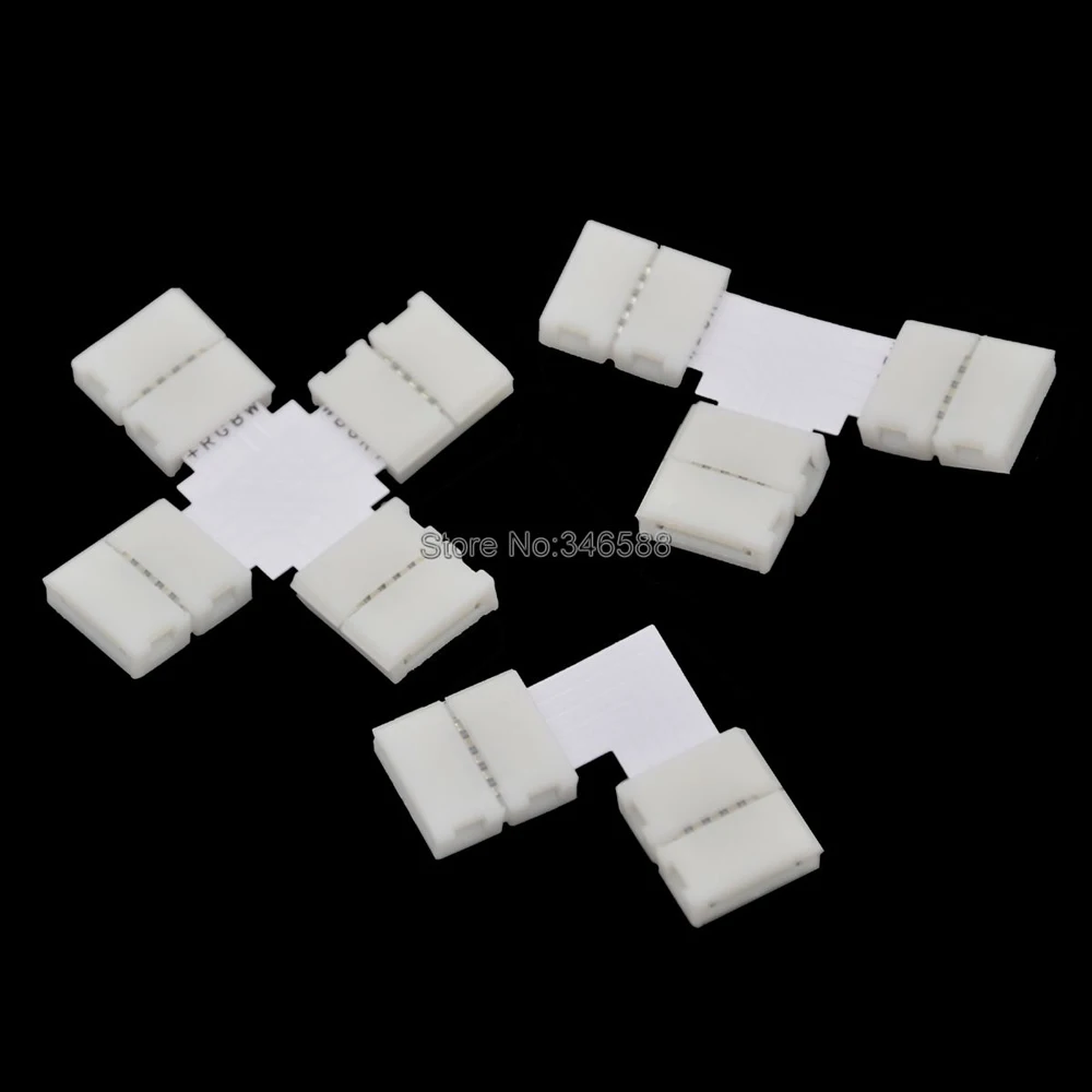 5 контактный RGBW RGBWW Светодиодная лента коннектор FPC PCB L T X угловой сплиттер Без