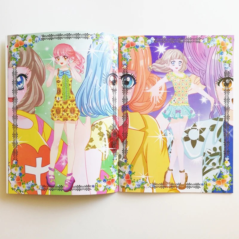 Красивое платье принцессы Стикеры книги полный комплект из 5 книг для маленьких девочек занятие веселее книги A4 Размеры подарки для для