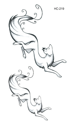 Classic Black Tatoo Cat Bird Fake Tattoo Tatuajes Hand Tatouage Body Waterproof Temporary Tattoo Sticker Small Taty