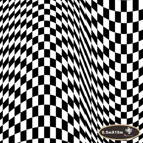 

Black&white water wave style water transfer printing film hydrographics film 0.5m PVA Film HFJ0235