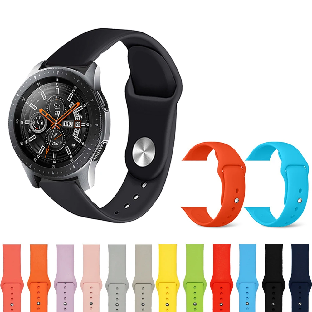 Для Galaxy Watch 46 мм силиконовый ремешок для Samsung 42 браслет Amazfit bip Stratos