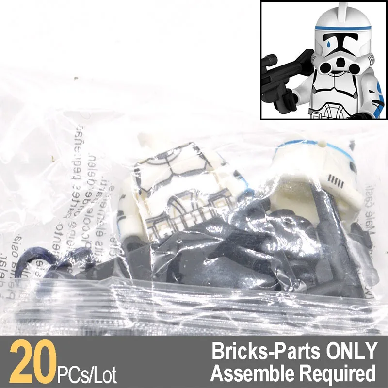 

Wholesale 20pcs/lot White Stormtrooper Building Blocks Bricks Star Wars Construction Gifts Toys Hobbies for Children PG815