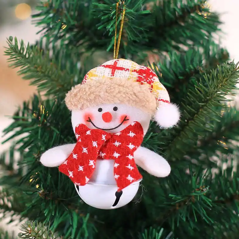 Снеговик/Санта Клаус/колокольчики с фигуркой лося Рождественский Декор Подвески Висячие Рождественская елка Висячие кукольные кулоны поделки елочные украшения