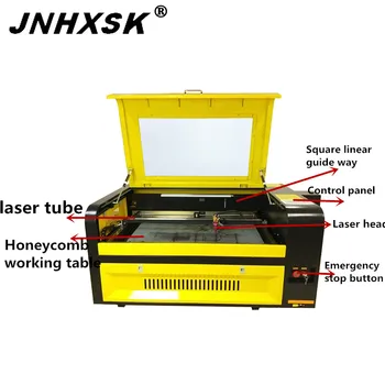 

JNHXSK TS6090 130W laser engraving cutting machine ruida 6442s Support offline work CO2 Laser tube high quality honeycomb work