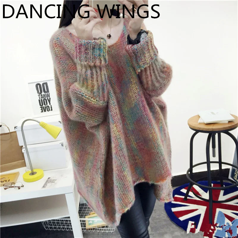 

Spring Fashion Casual Women's Sweater Loose Large Size O Neck Knitted Pullovers