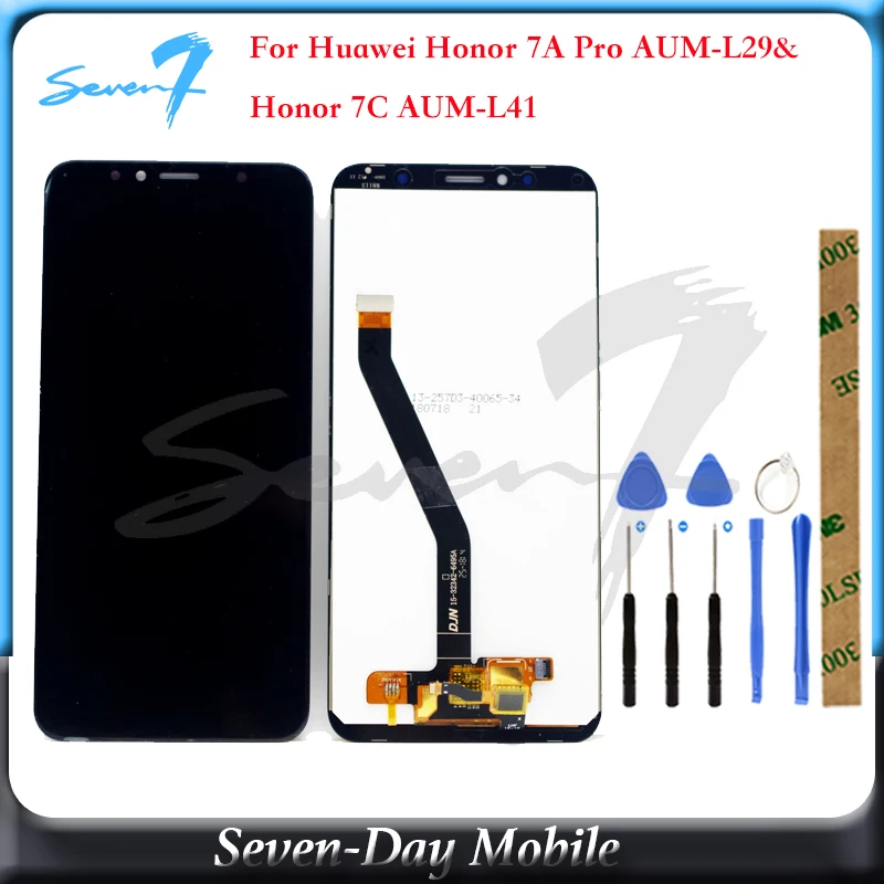 Najtaniej 1440x720 5.7 cal dla Huawei Honor 7A pro aum l29 AUM L41 wyświetlacz LCD ekran dotykowy dla Honor 7C AUM L41 LCD Digitizer zgromadzenie